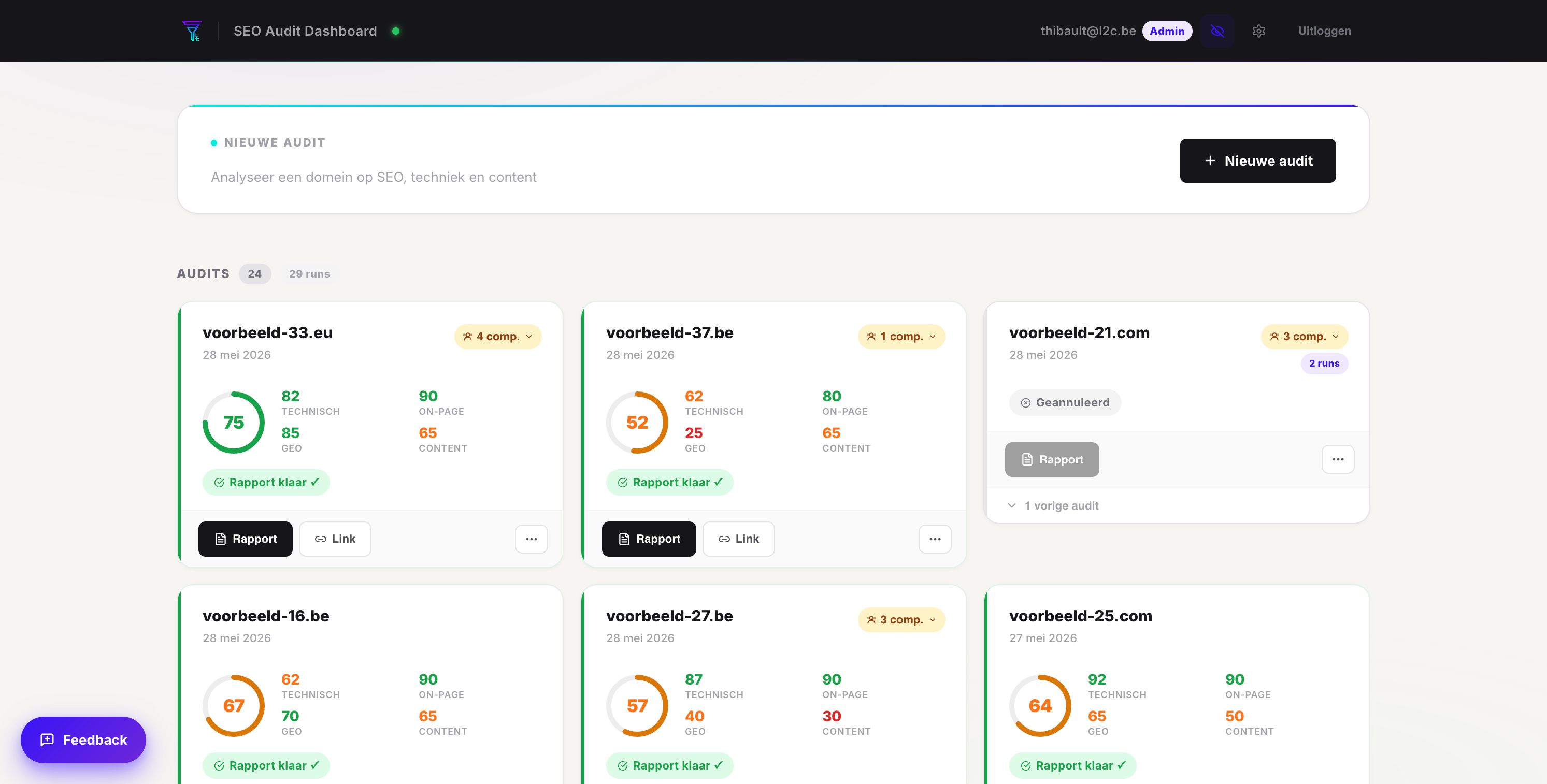 From domain to shareable SEO report in five minutes, screenshot 1