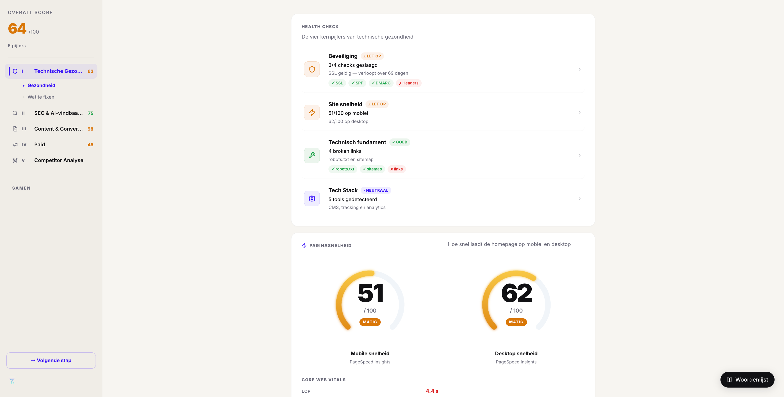 From domain to shareable SEO report in five minutes, screenshot 4